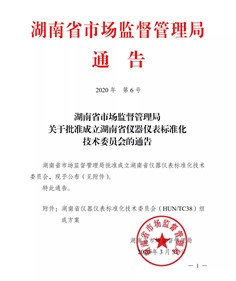 湖南省儀器儀表標(biāo)準(zhǔn)化技術(shù)委員會(huì)成立了！