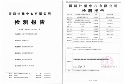 新年伊始，雙喜臨門！威勝集團(tuán)單相智能物聯(lián)電能通過國網(wǎng)計量中心全性能檢測認(rèn)證及榮獲2021年度中國儀器儀表學(xué)會科技進(jìn)步一等獎！